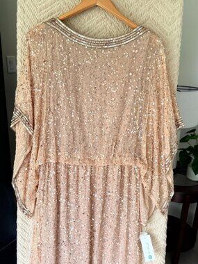 NWT Patra Blush Pink Sequin Beaded Cocktail Dress Size 10